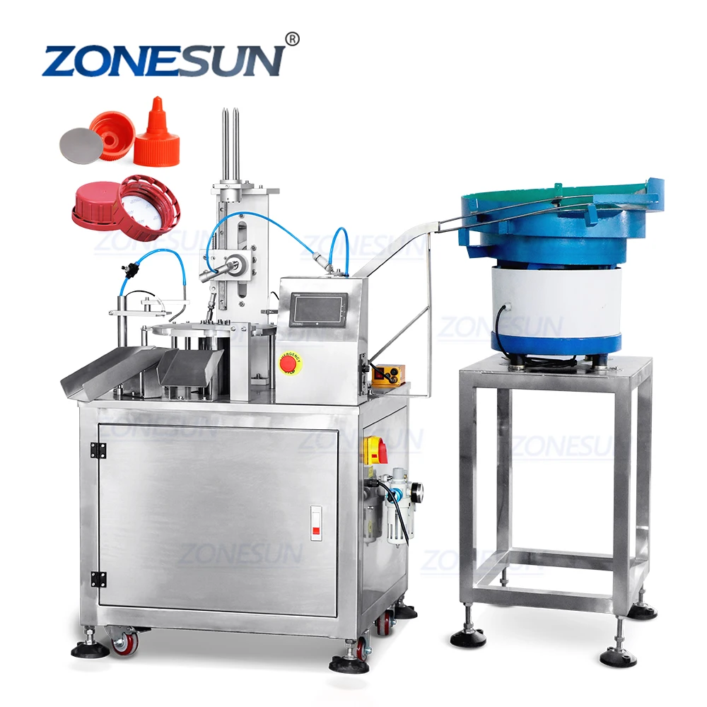 ZONESUN ZS-WIM01 Automatic Plastic Bottle Induction Cap Lining Machine Aluminium Foil Wad Inserting Machine For Sealing Machine