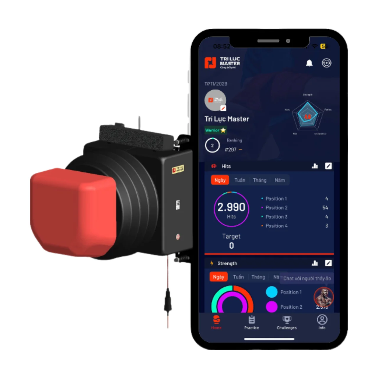 Wall Mount Starter Equipment Machine Smart martial art Training Machine, training Equipment Electronic Music Boxing Machine