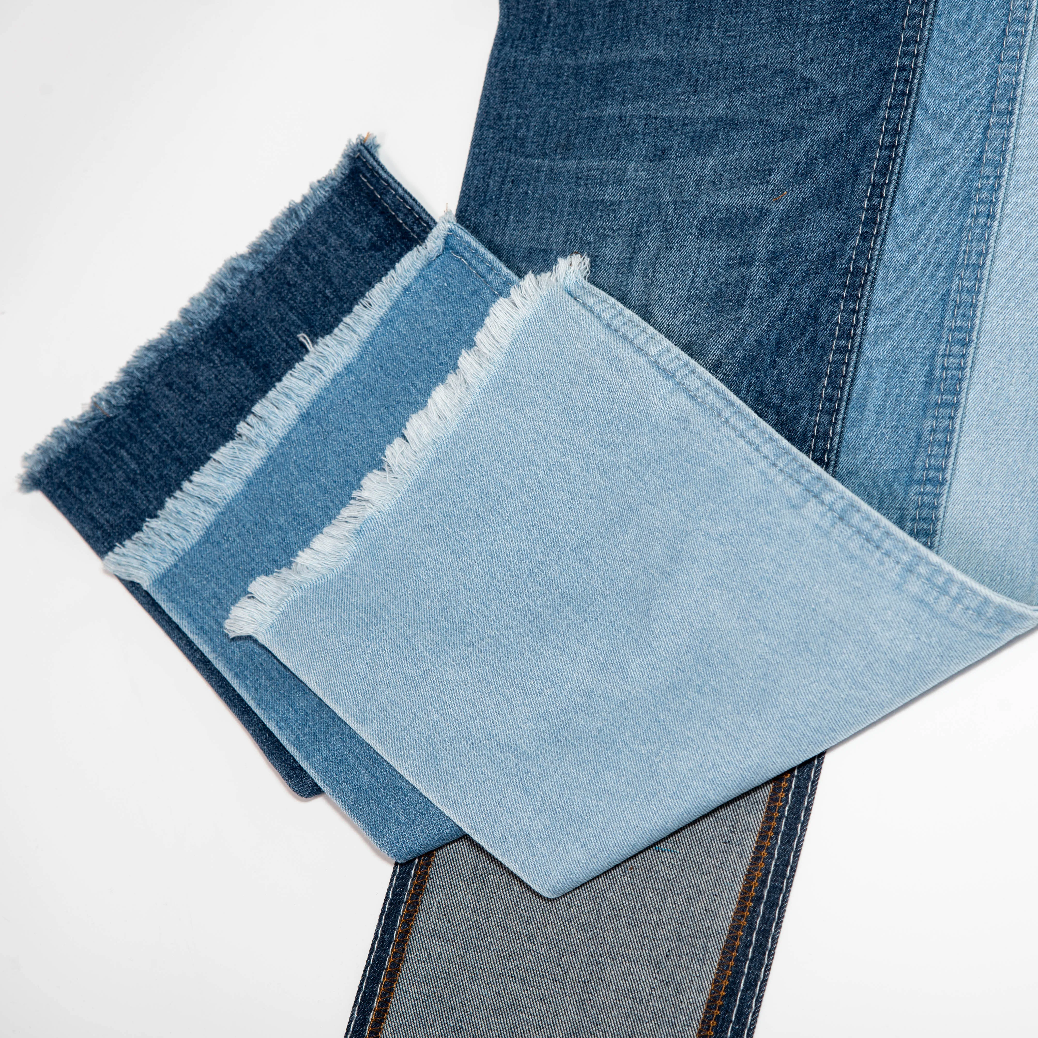 Rolls Packing Sustainable 52% Cotton, 25% Rayon, 20% Polyester Non-stretch Denim Fabric Wholesale Exported From Vietnam