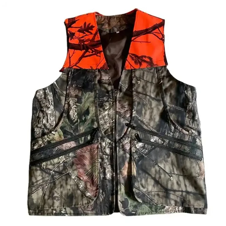 High Quality Oem Service Reflective Orange Hunting Fishing Vest For Outdoor Breathable Photographer Vest Two Colors Work Vest