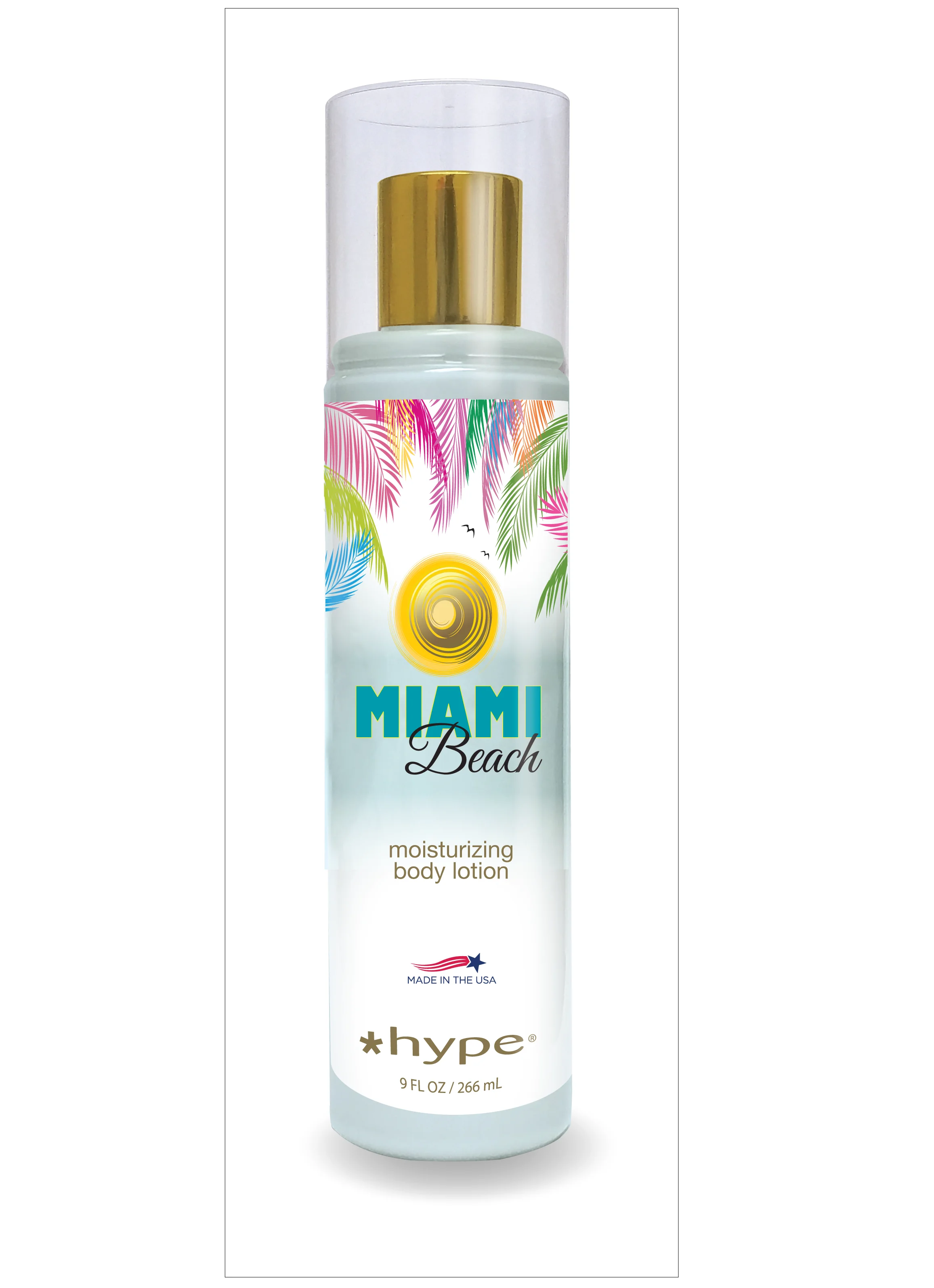 *Hype Miami Shimmery Body Lotions in 5 Fragrances - The vibrancy & personality of Miami in a bottle- 8oz Squeeze Bottles