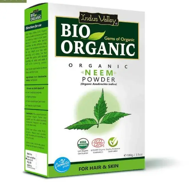 Neem Powder Pure Natural Organic USDA CGMP Certified Face & Skin Neem Powder Leaf Extract Clay Powders Best Price