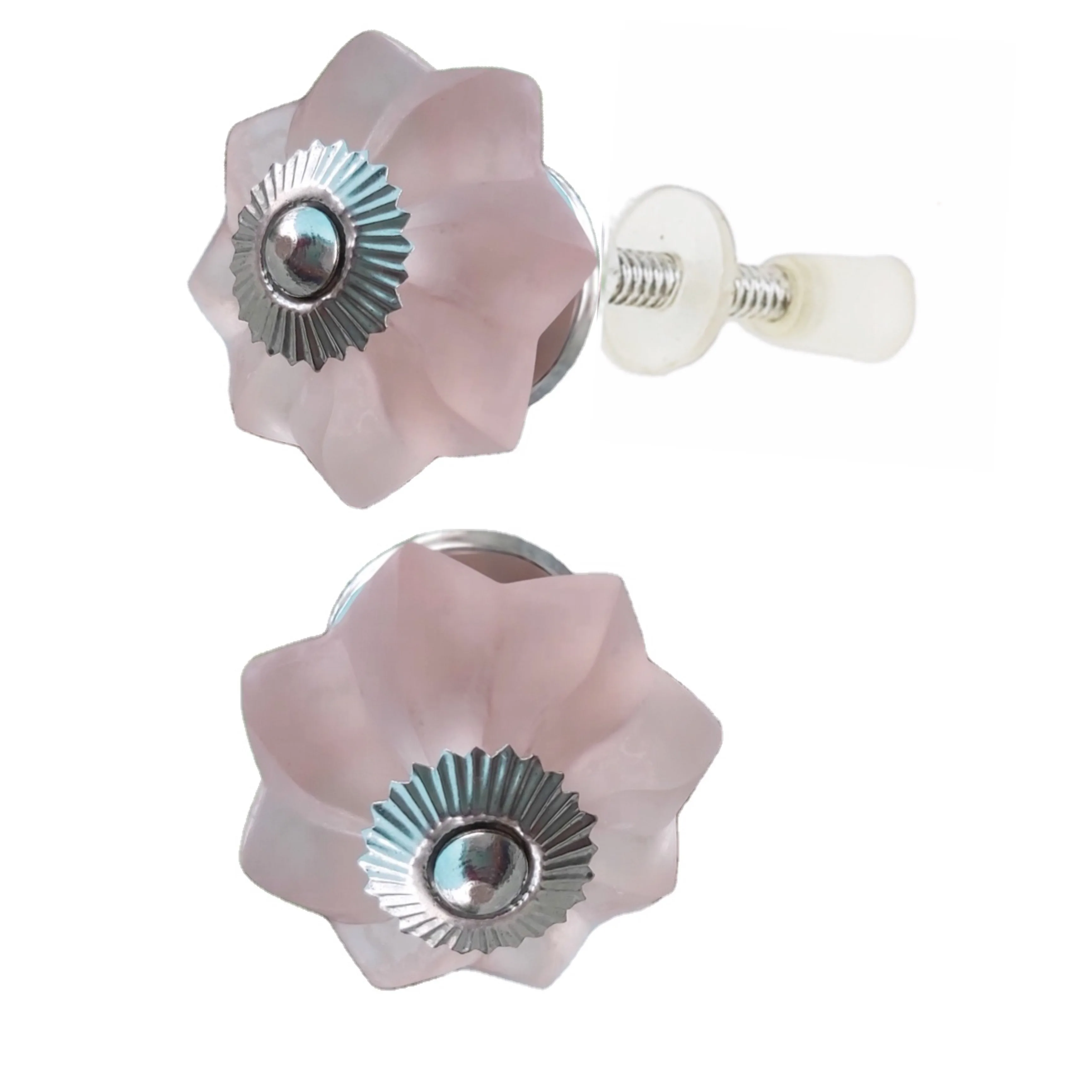 European Luxury Crystal Frosted Glass Furniture cabinet drawer door Knobs Handle & Pull [CRK 125]