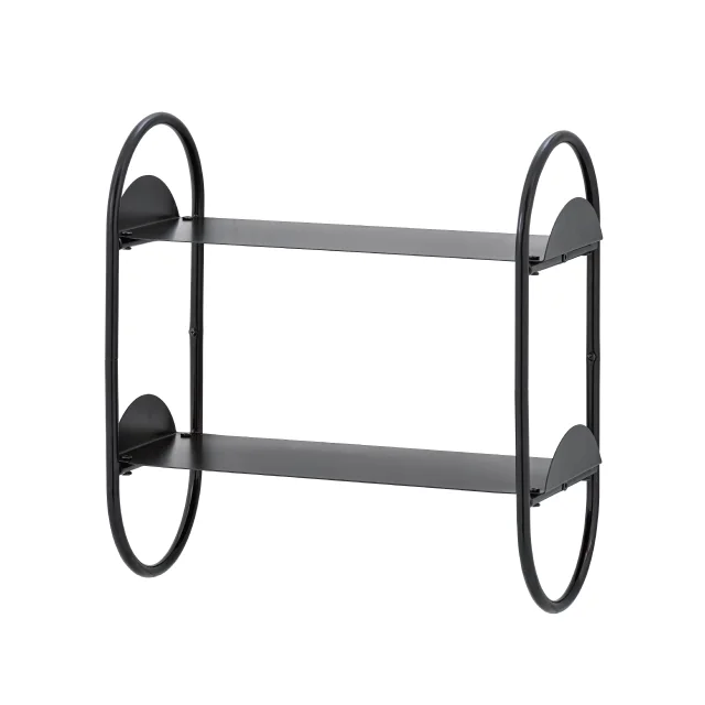 2 tier arch metal wall shelf