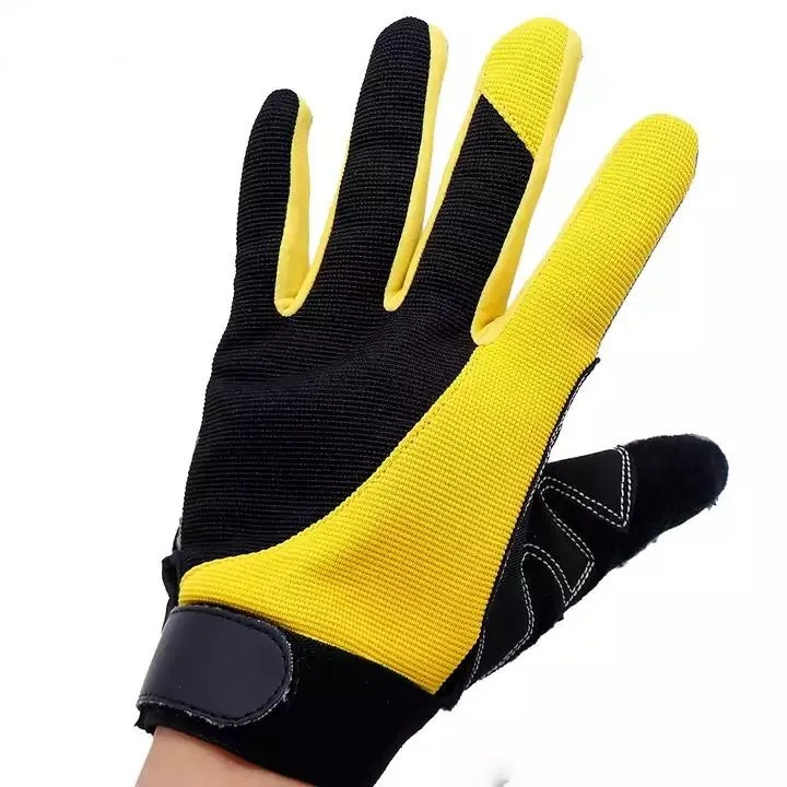 Microfiber Synthetic leather Super Grip Performance Mechanical Working Safety Gloves with Silicon Dots