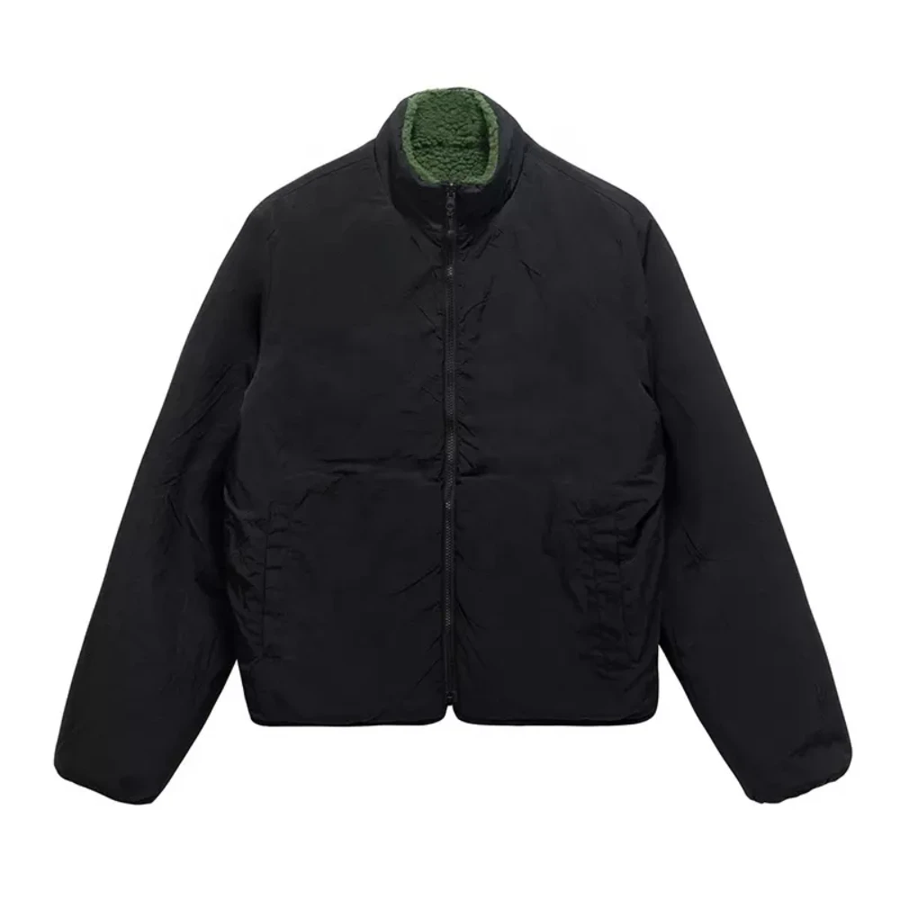 Custom Design Winter Thick Black And Custom Colours Sherpa Fleece Jacket 2023