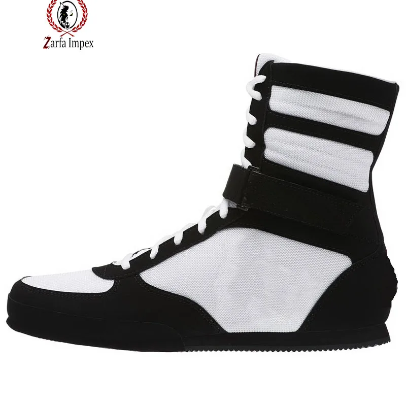 Best Boxing Equipment Customized Design Your Logo Or Label Black Durable Kick Boxing Wrestling Men Shoes
