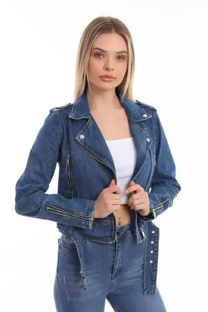 2024 Style fashion Custom ripped Acid Wash Plain  jeans coat streetwear Women stylish jackets jean trendy denim jacket for Women