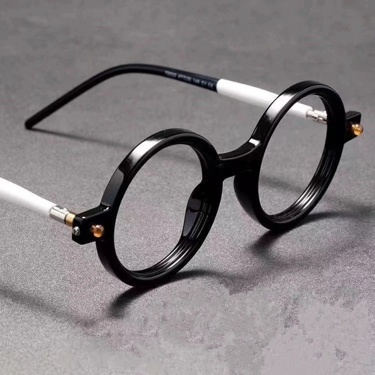 Cheap Fashionable Block Blue Light Reading Glasses for Women and Men Solid Black Color Round Frame Readers Glasses Wholesale