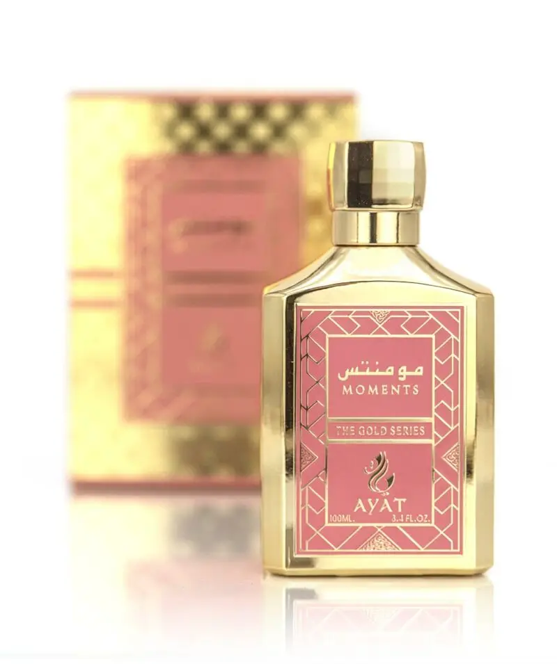 Eau de Perfume MOMENTS The Gold Series 100ml by Ayat perfumes Dubai Arabic long lasting eau de perfumes