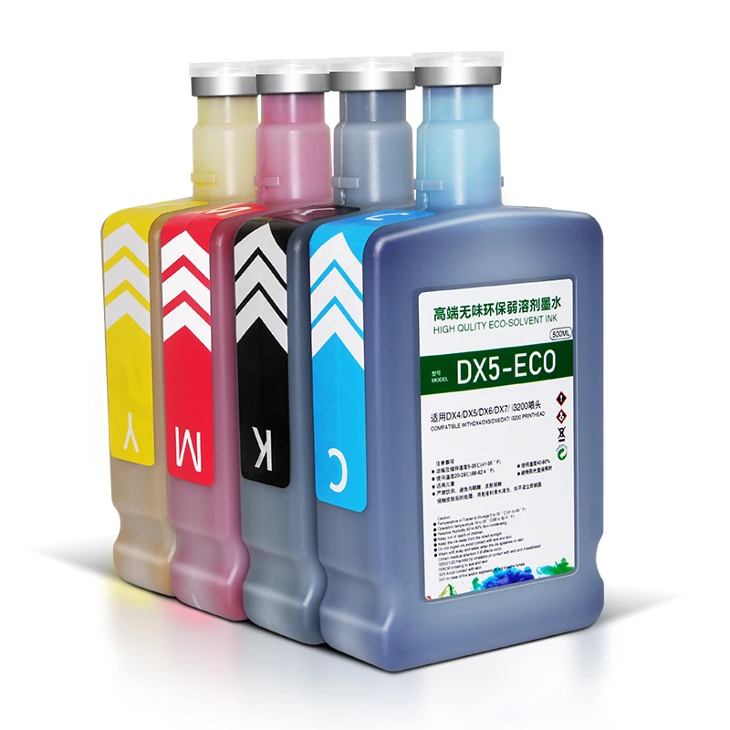 High Quality 500ml 1l Ecosolvent Eco-solvent Vinyl Printing Ink Eco Solvent Ink For Galaxy For Dx4 Dx5 Dx11 Printhead
