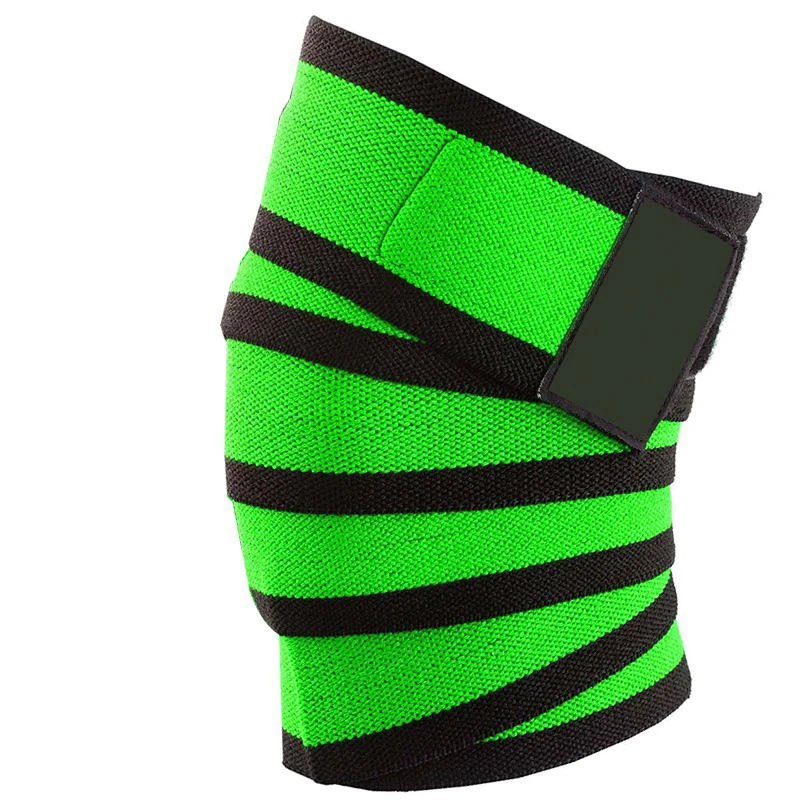 Custom Elastic Heavy Duty Fitness Knee Wraps for Wholesale Weightlifting Knee Wrap High Quality Knee Support Wraps