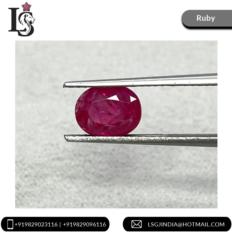 Fine Quality 100% Natural Reddish Pink 2.51 carat Oval Ruby Mozambique Loose Gemstone for Rings at Reasonable Price