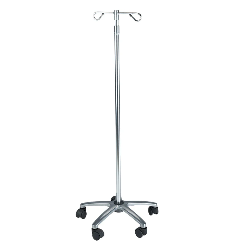 Hospital Medical Adjustable Mobile Infusion Stand IV Pole Drip Stand