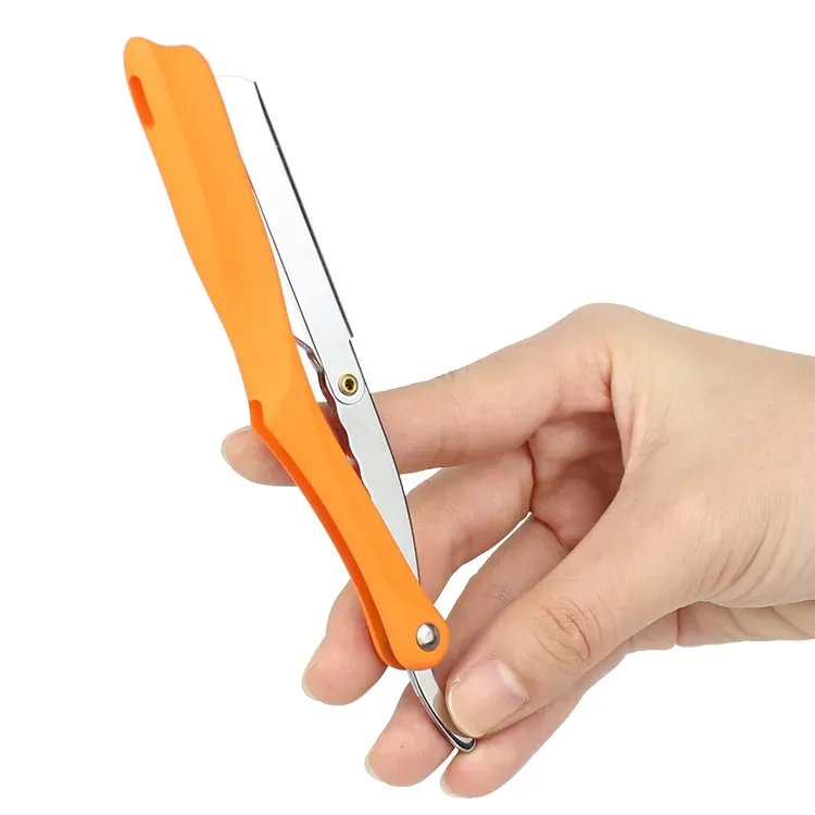 Hot Sale Folding Handle Barber Shaving Razor Multi Color Safety Stainless Steel Straight Razor Deard Tools