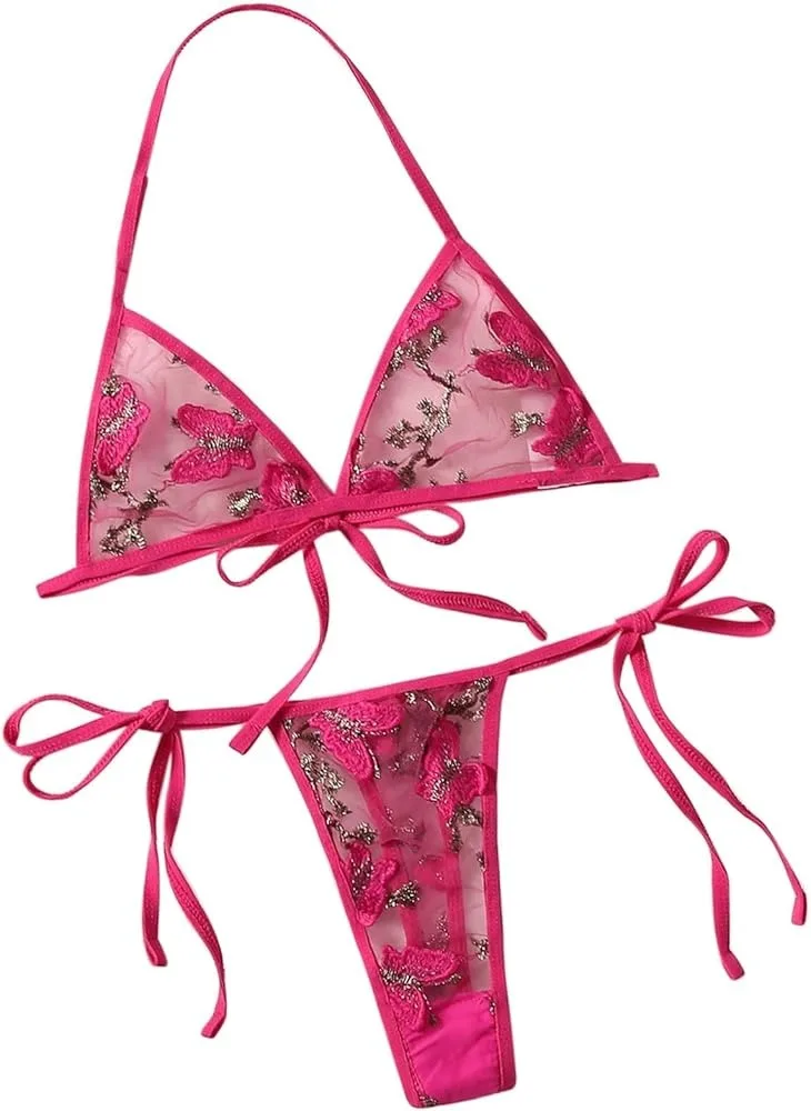 High Quality Cotton Bra & Brief Sets Women Fashion Diamond Rhinestone Shoulder Strap Thong Underwear Femme