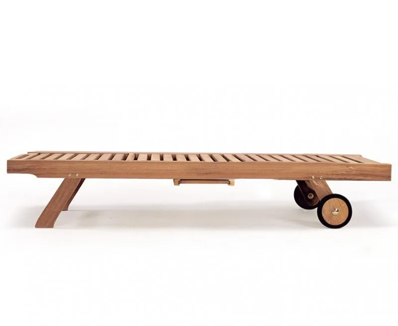 Wholesale Price Wood Sunbed with Teak Chemical Outdoor Furniture Pool Sun Lounger Chair Reclining - Hotel Exterior Furniture