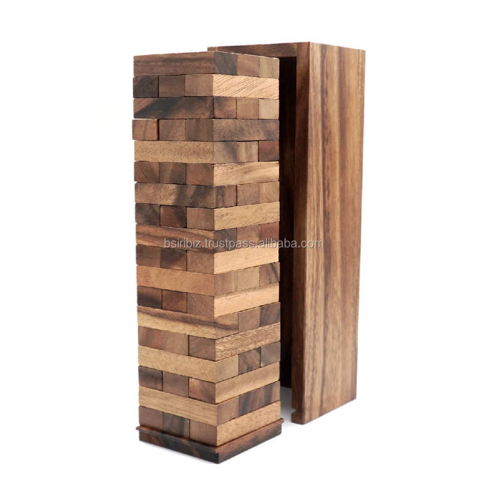 Wooden box mini tower games  Tumbling Tower Game  toys for kids learning and brain teaser with family and friends