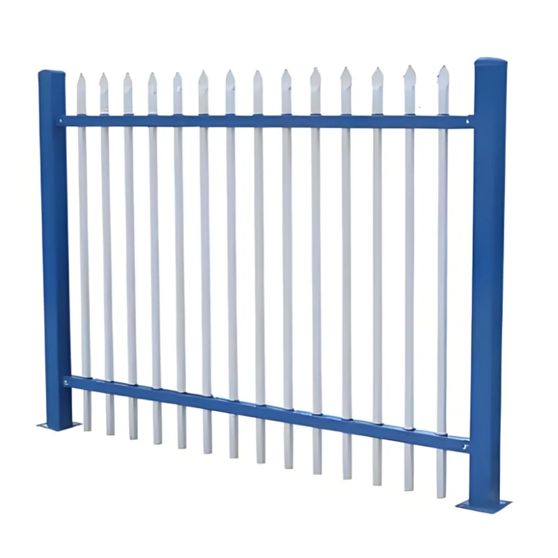 M Modern Design Outdoor Security Privacy Iron Plates Metal Steel  Galvanized Fence  Zinc-coated Fence Metal Picket Fence