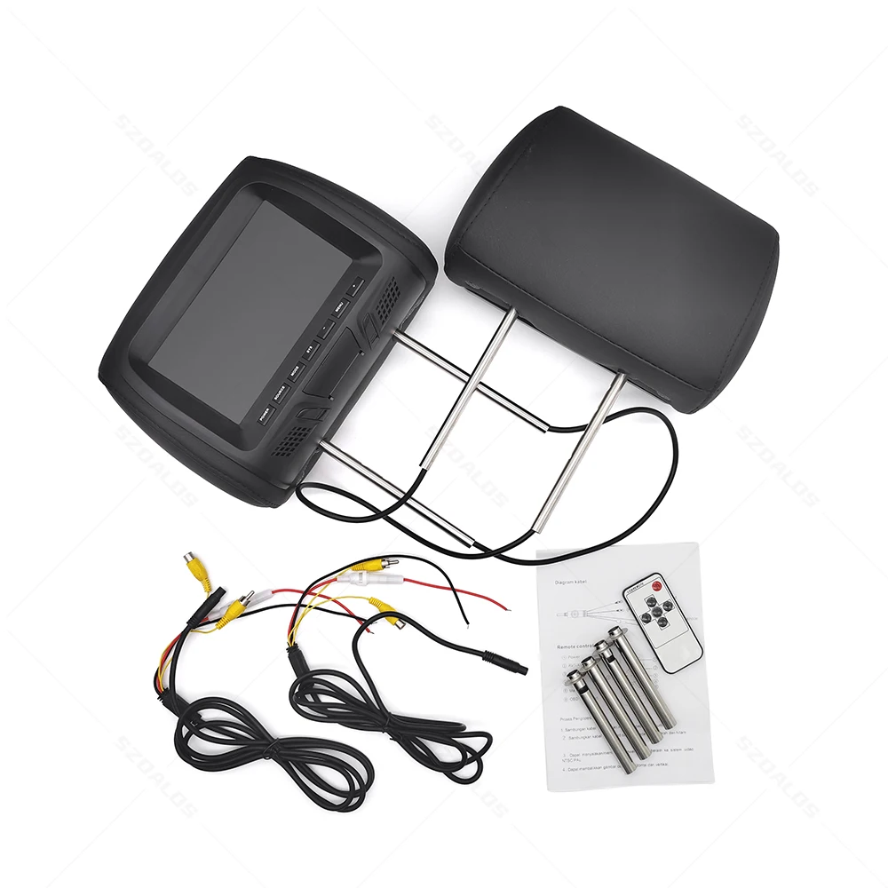 Universal 7 inch with pillow lcd screen for car with SD USB Optional seat screen headrest monitor