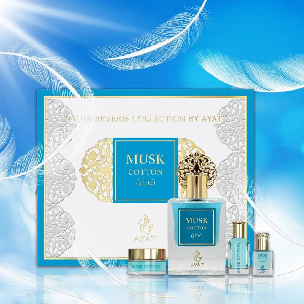 Perfume Set Musk Cotton by Ayat Perfumes eau de parfum Dubai Arabic long lasting original perfumes for men and women