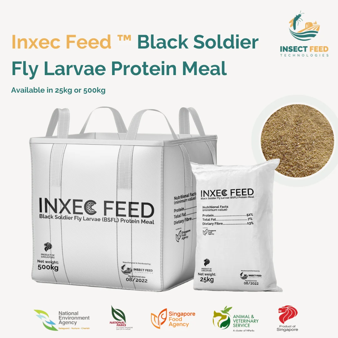 Wholesale Bag Customized Pack Milled Larvae for Pets Protein Powder Black Soldier Fly Natural Animal Feed Min 52% Protein