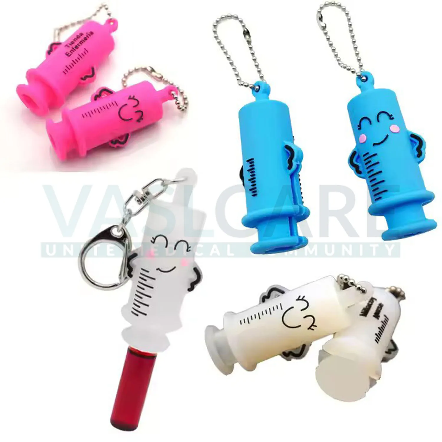 Nurse Ampoule Opener Medical Glass Bottle Abre Ampolla Jeringa Opening Breaker Rubber Keychain Ampoule Opener Silicone Syringe