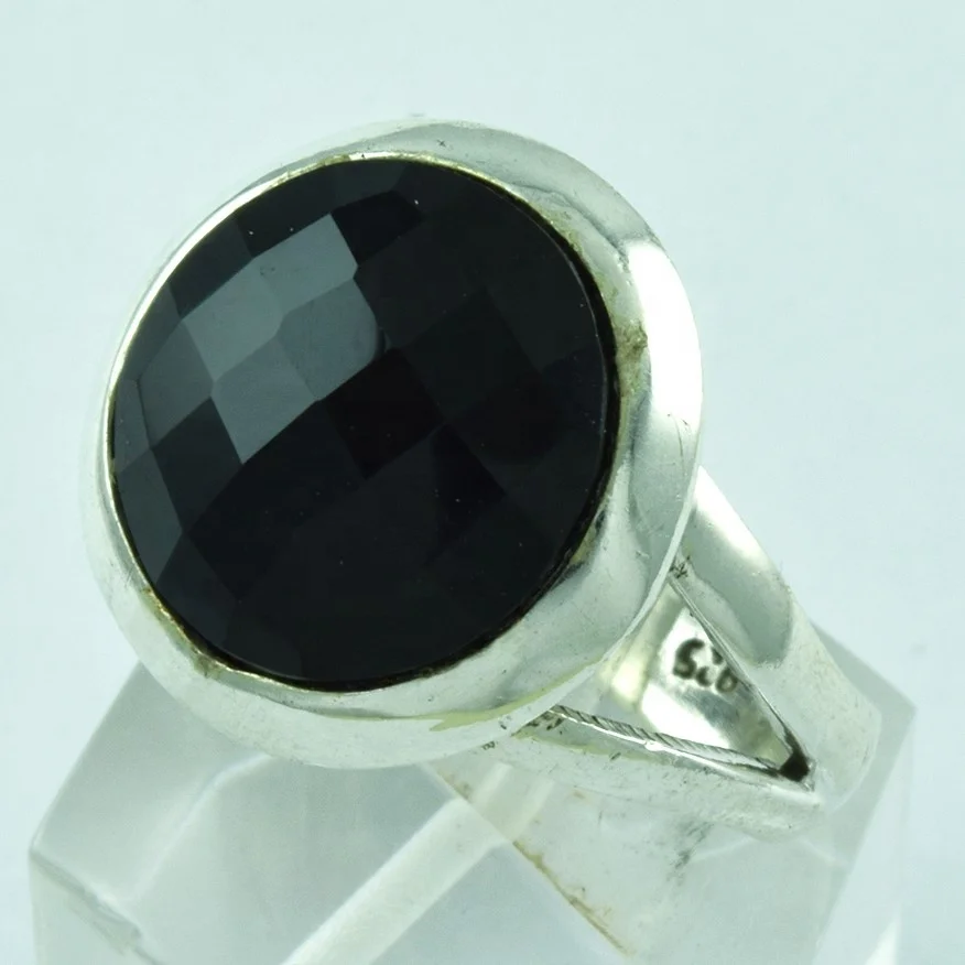 Popular Product Wholesale Silver Jewelry Black Onyx Ring Gemstone Silver Jewelry 925 Sterling Silver Ring