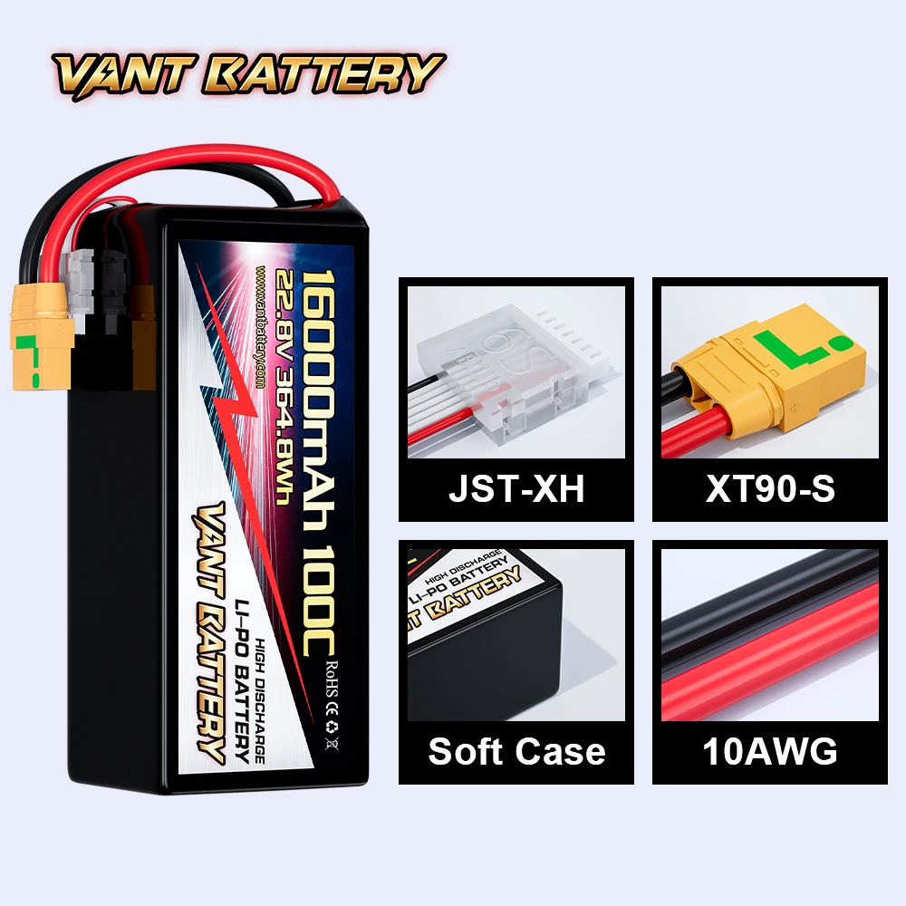 Аккумулятор для дрона VANT FPV 16000 мАч 22 8 В 100C 6S HV литий-полимерная аккумуляторная батарея нескольких роторов DJI Tarot 550 680 четырехколесный шестигранный S800 S1000