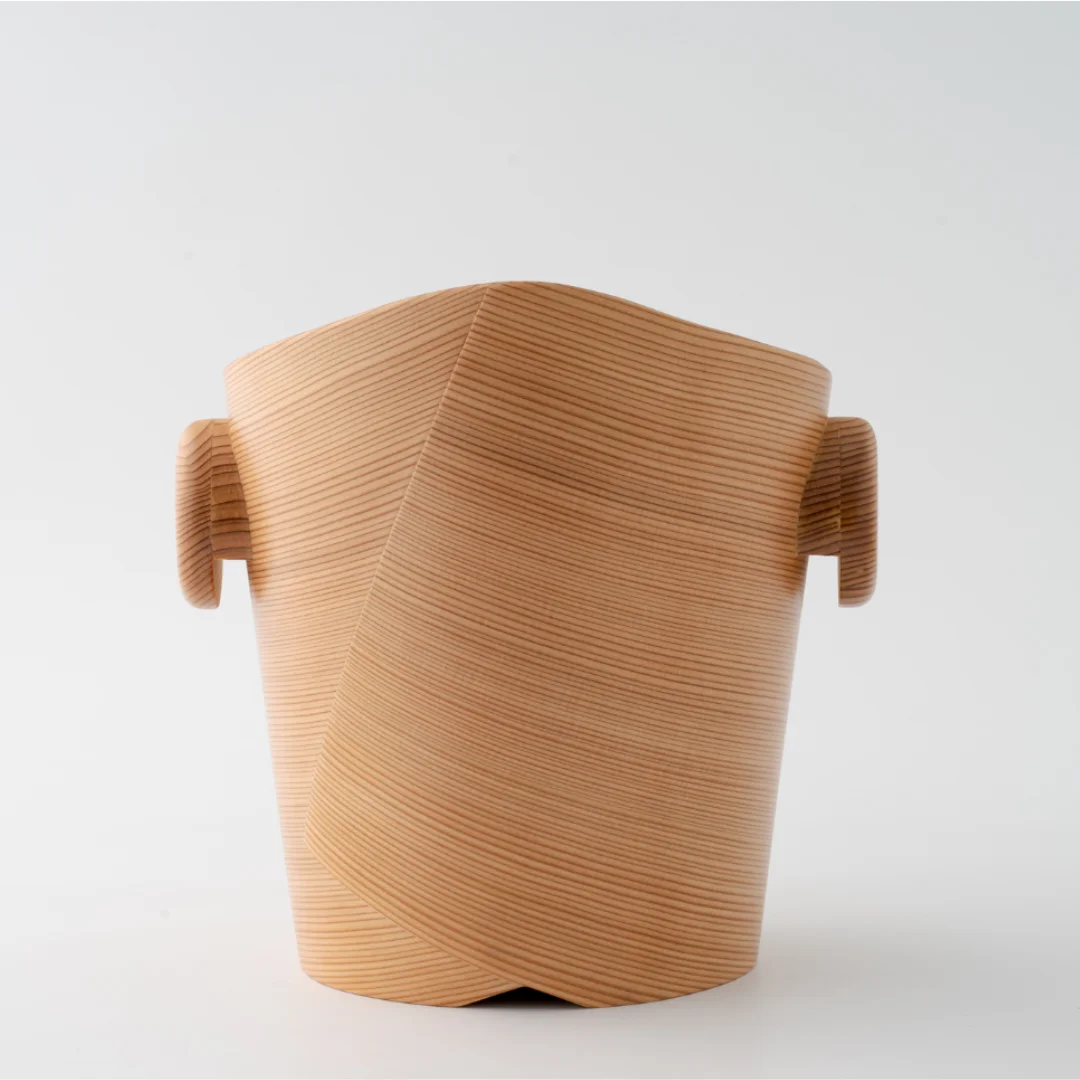 Wooden Ice Bucket Luxury Japanese Tableware Wine & Beverage Coolers Traditional Craft
