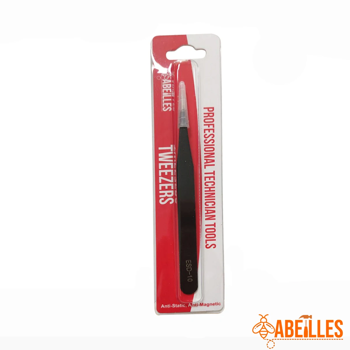 ESD-10 Anti-static Stainless Steel Tweezers  1.5mm (Retail Package)