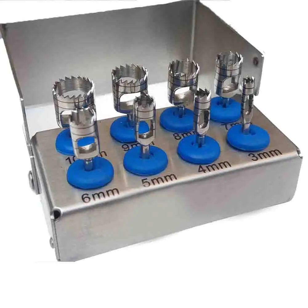 Высокий спрос набор зубных трефиновых Сверл из 8 предметов стальные ручные инструменты для имплантатов