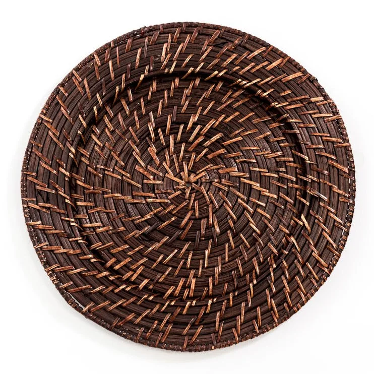 Cute pumpkin shape rattan placemats wholesale handmade rattan charger plate natural for kids