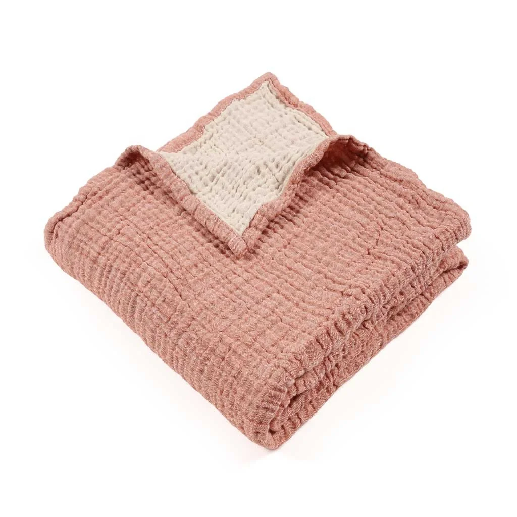 Wholesale Customized Logo Baby Muslin Swaddle Blanket Super Soft 100% Cotton High Quality Comfort Wrap Girls Boys Burp Cloth