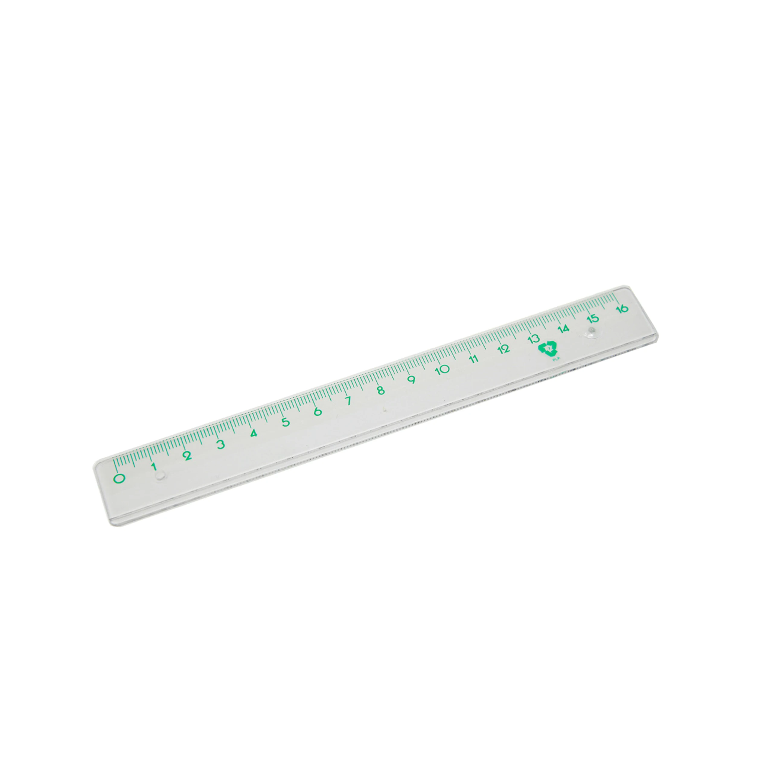 High quality transparent compostable PLA polylacticacid 100% biodegradable plastic ruler 16 cm for office