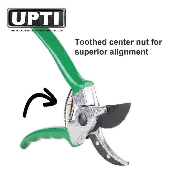 Taiwan Made High Quality Garden Tool Polish Finish Bypass Pruning Garden Shears With Razor Sharpe Blades