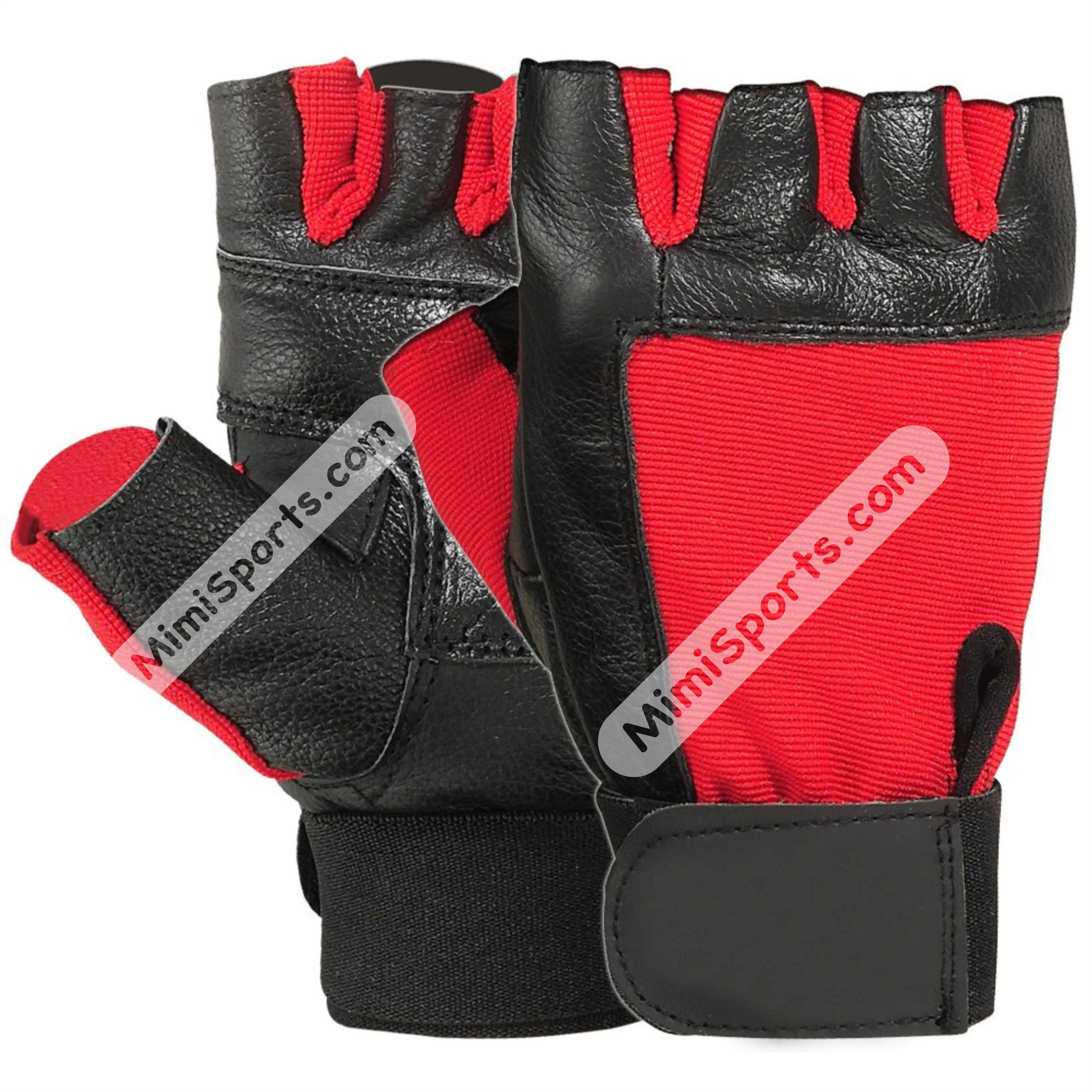 Trending Wholesale Weightlifting Workout Gloves With Wrist Support Custom Fitness Weight Leather Gloves from Pakistan Orange