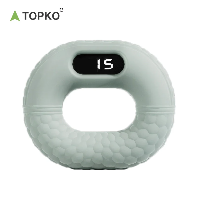 TOPKO High Quality Silicone Hand Grip Ring With Counter Workout Hand Grip Strengthener Counting Grip Strength Device