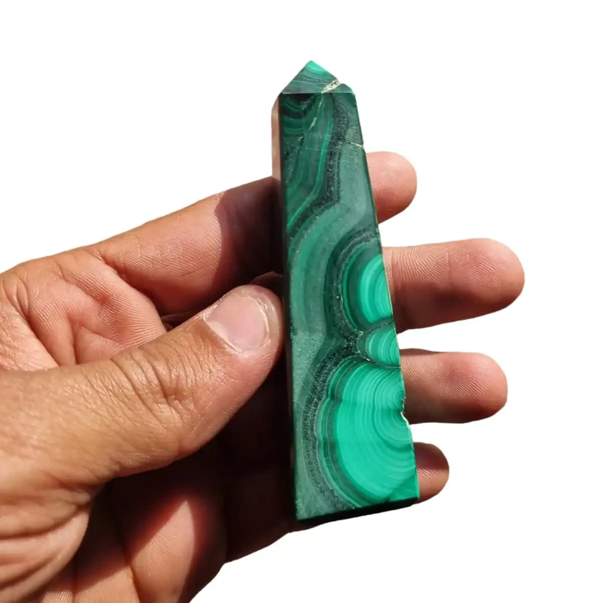 High Quality Green Malachite Stones Tower Natural Crystal Tower and Point Natural Crystal Wand Healing Malachite  for decoration