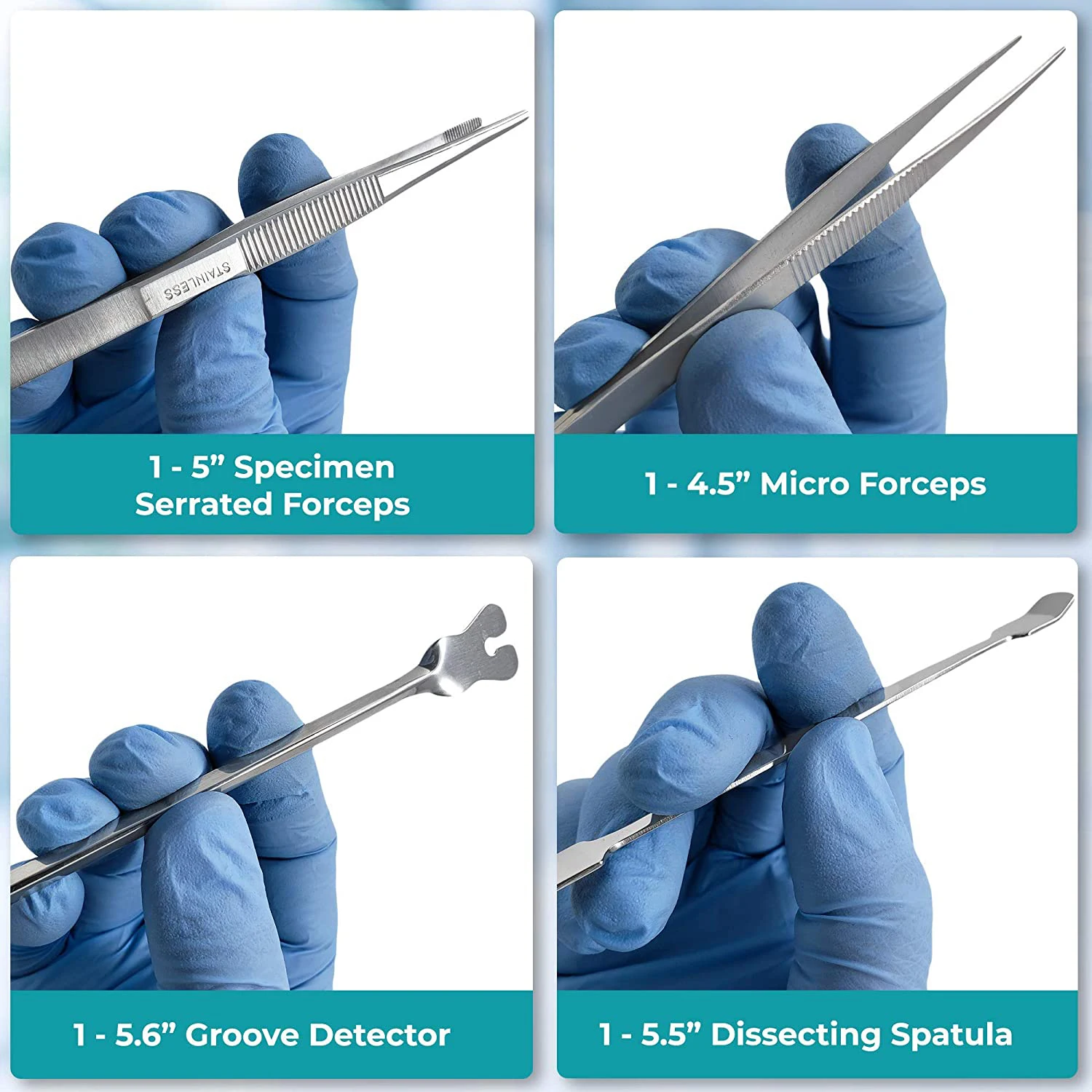 177 PCS Advanced Premium Veterinary Surgical Instrument Kit Including Scissors Needle Holder Hemostat Forceps Tweezers Scalpel