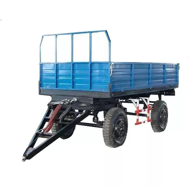 INDON Dump Semi Trailer High quality tipper/dump trailer with draw bar farm tractor full trailer