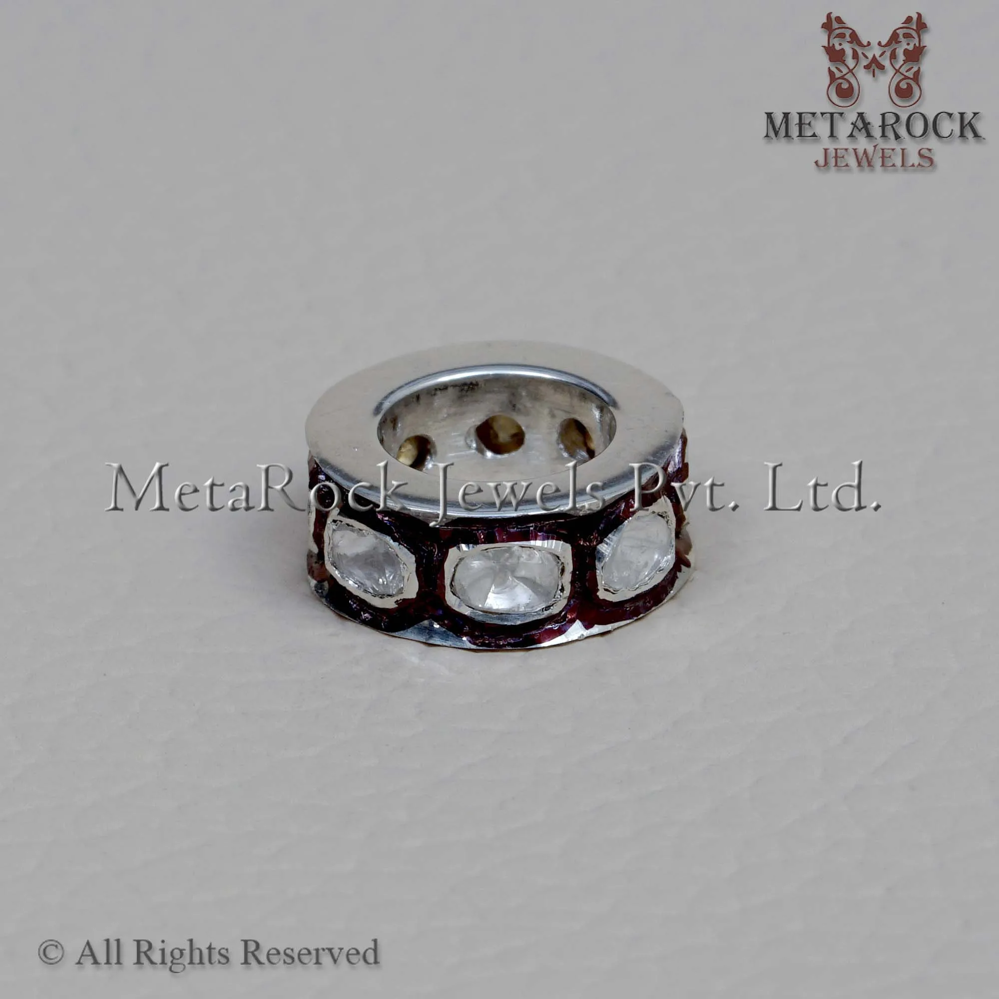 Rose Cut 5x12 MM Wheel Spacer Rondelle Finding