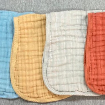 Support Customization ultra Soft and Thick Absorbent Burping Towels BIbs Muslin Bamboo Cotton Burp Cloth For Baby For Sale