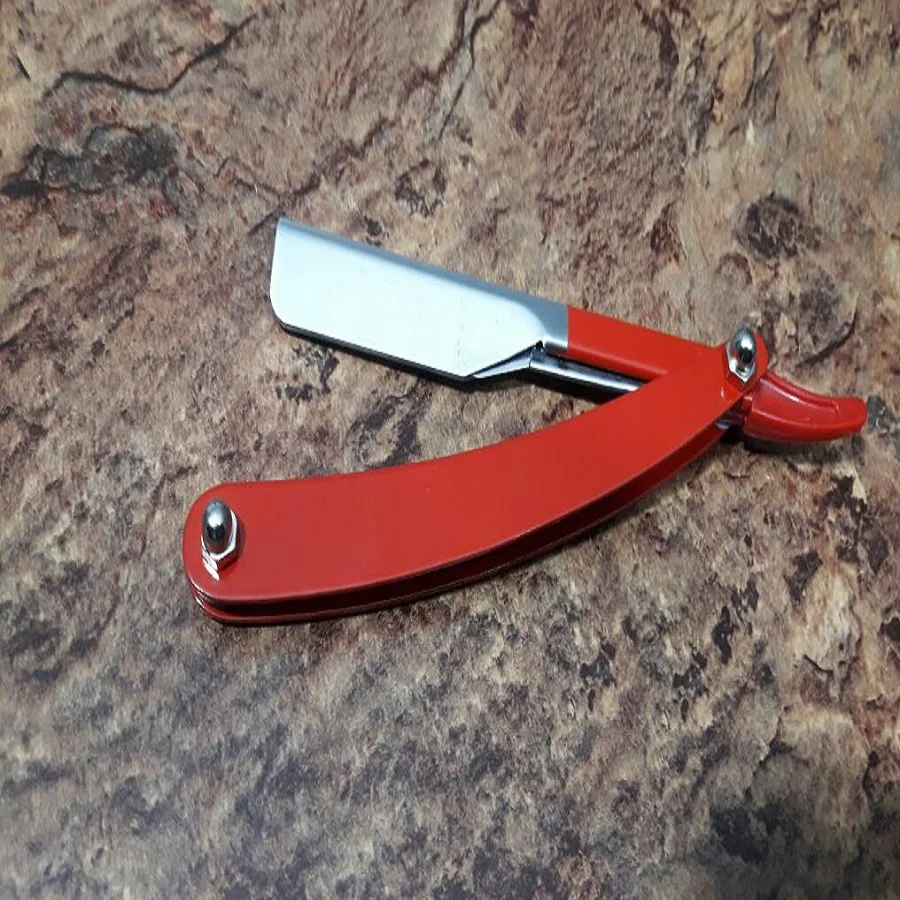 Stainless Steel Straight Edge Barber Shaving Razor Blade for Close Shaving Men Replaceable Blades