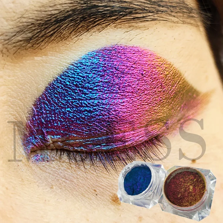 Brand MCESS pigmentos minerales mica christmas eyeshadow pearl face powder colour changing pigments for cosmetics