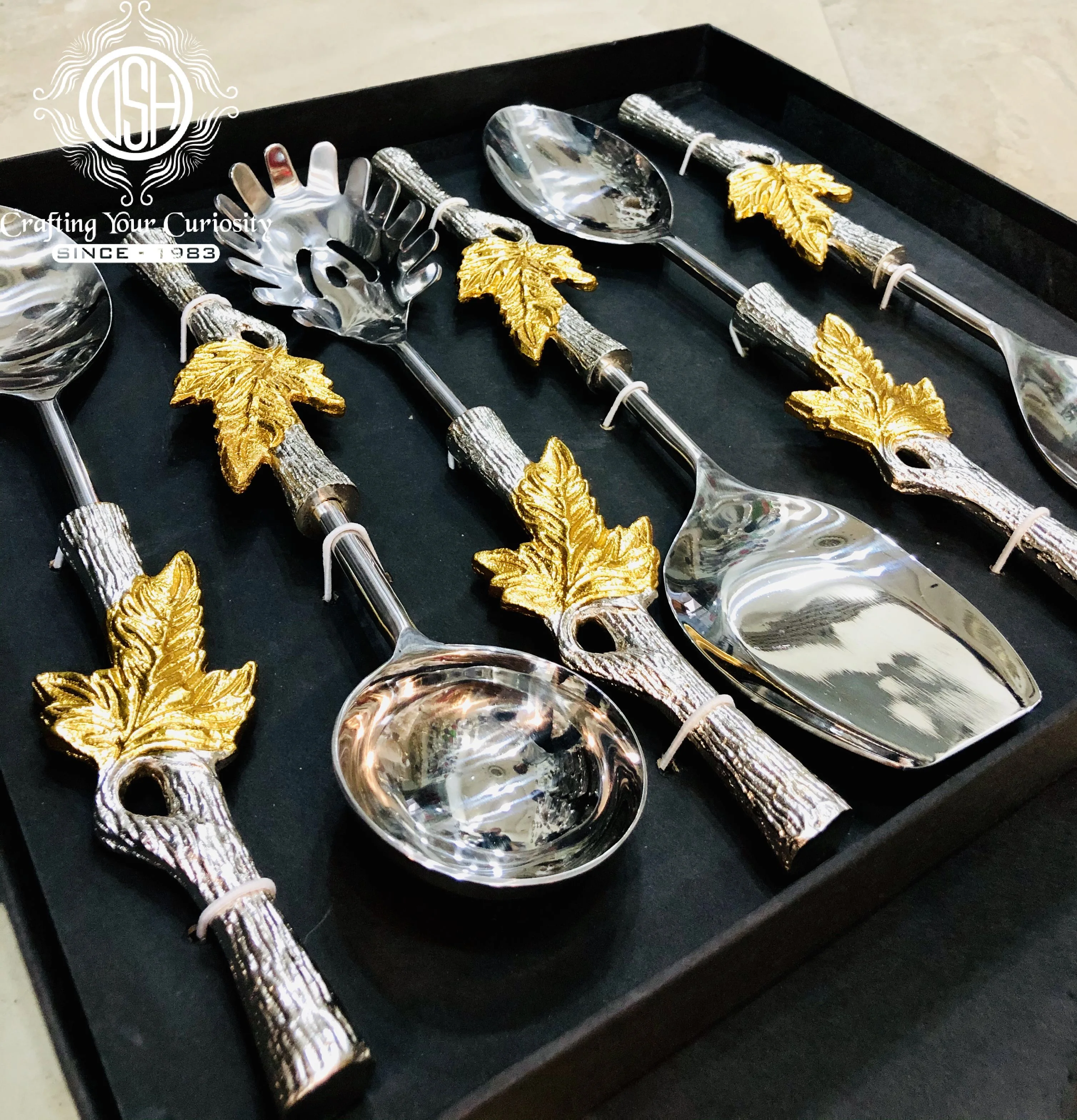 Wholesale High Mirror Polish Luxury Hotel ware Cutlery Set Silver & Gold Antique Cutlery Set.