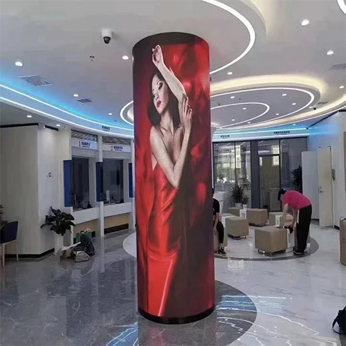 P2.5 flexible led display Flexible module ring exhibition screen Curved cylindrical screen