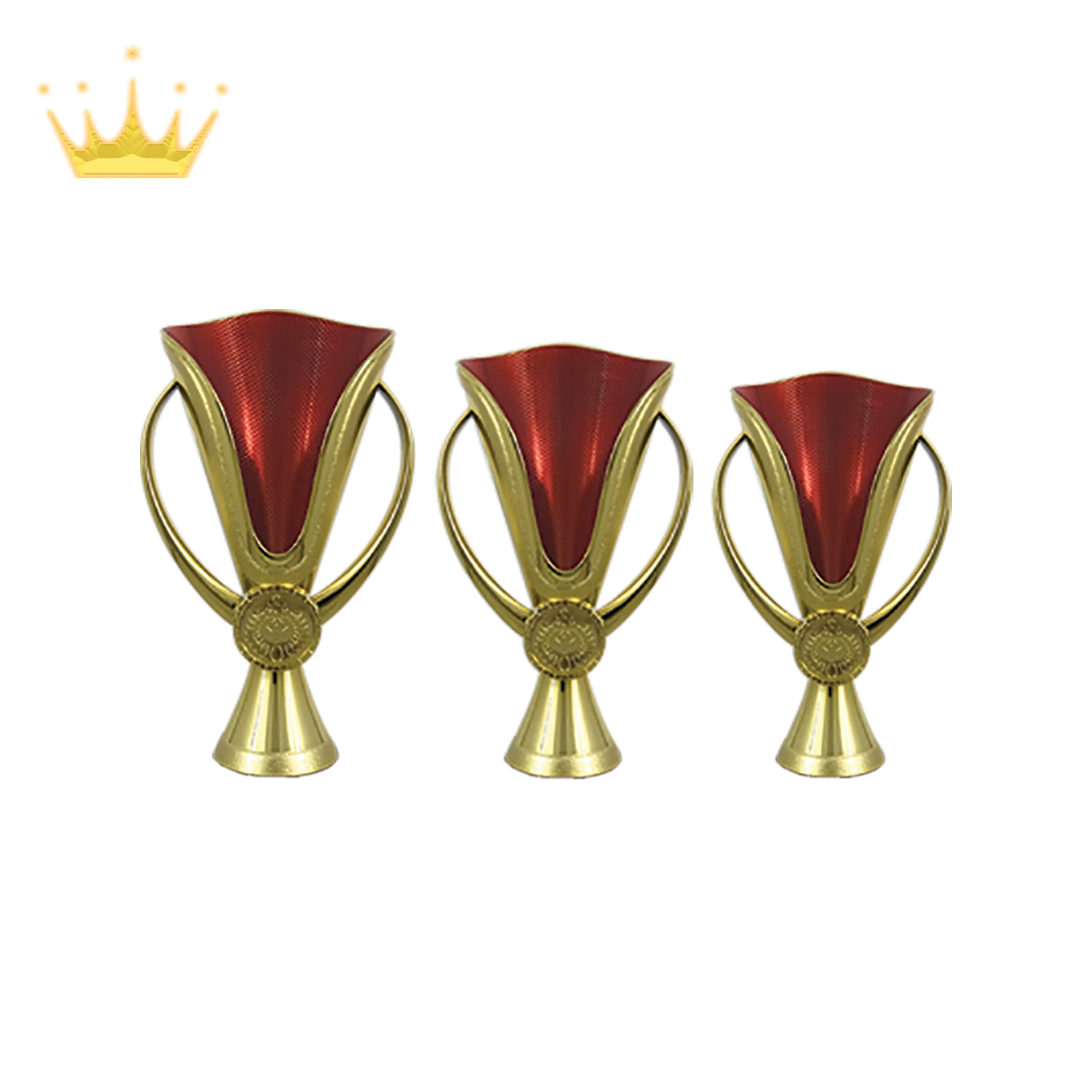 Popular Cute Special Design Gold Red Plastic Trophy Parts
