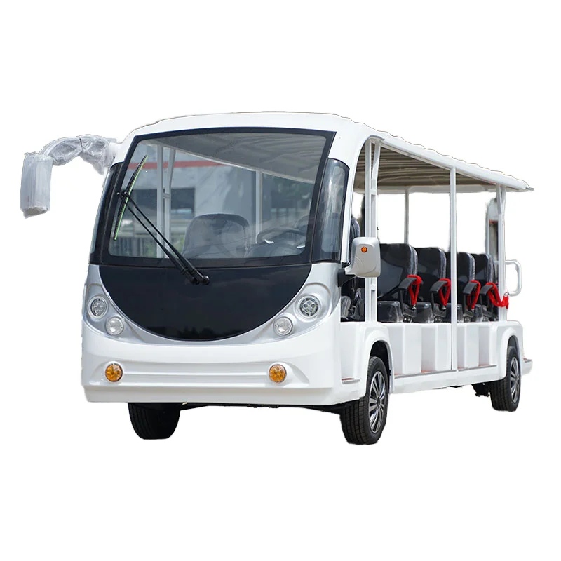 Cheapest Price Tourist Electric Sightseeing Bus 8-23seaters 4-Wheel Open Sightseeing Cart with Folding Seats