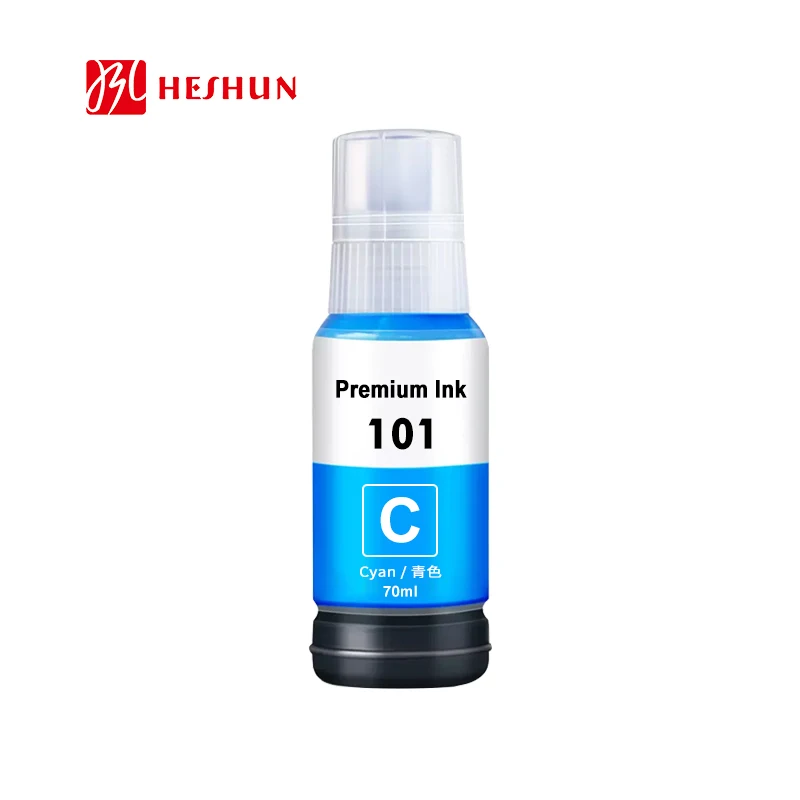 HESHUN 101 Premium Color Compatible Bulk Bottle Water Based Refill Ink for Epson EcoTank L6276 L4150 L6170 L6290 Printer Dye Ink